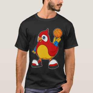 Parrot als Basketball-speler met Basketball T-shirt