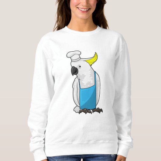Parrot als Chef met pet voor het koken Trui (Voorkant)