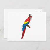 Parrot als Gentleman met Pet Briefkaart (Voorkant / Achterkant)