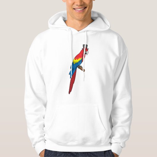 Parrot als Gentleman met Pet Hoodie (Voorkant)