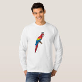Parrot als Gentleman met Pet T-shirt (Voorkant volledig)
