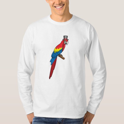 Parrot als Gentleman met Pet T-shirt (Voorkant)