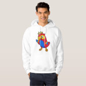 Parrot als koning met kroon hoodie (Voorkant volledig)