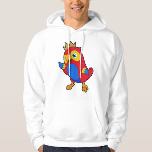Parrot als koning met kroon hoodie