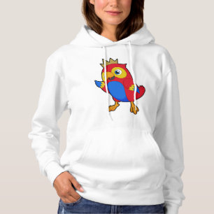 Parrot als koning met kroon hoodie