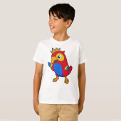 Parrot als koning met kroon t-shirt (Voorkant volledig)