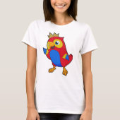 Parrot als koning met kroon t-shirt (Voorkant)