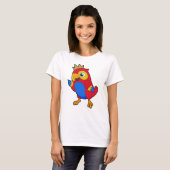 Parrot als koning met kroon t-shirt (Voorkant volledig)