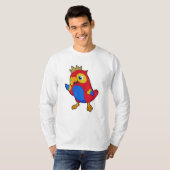 Parrot als koning met kroon t-shirt (Voorkant volledig)