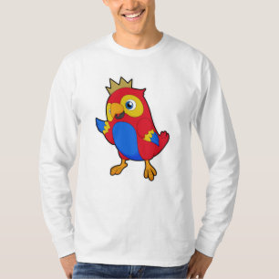 Parrot als koning met kroon t-shirt