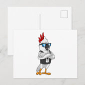 Parrot als muzikant met zonnebril briefkaart (Voorkant / Achterkant)