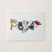 Parrot als muzikant met zonnebril legpuzzel (Horizontaal)