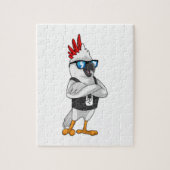 Parrot als muzikant met zonnebril legpuzzel (Verticaal)