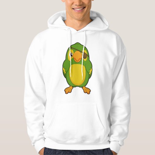 Parrot als Piraat met Eyepatch Hoodie (Voorkant)