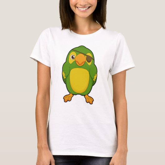 Parrot als Piraat met Eyepatch T-shirt (Voorkant)