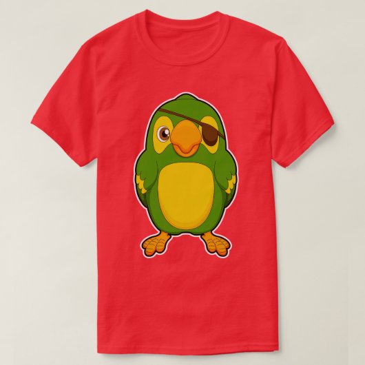 Parrot als Piraat met Eyepatch T-shirt (Design voorkant)