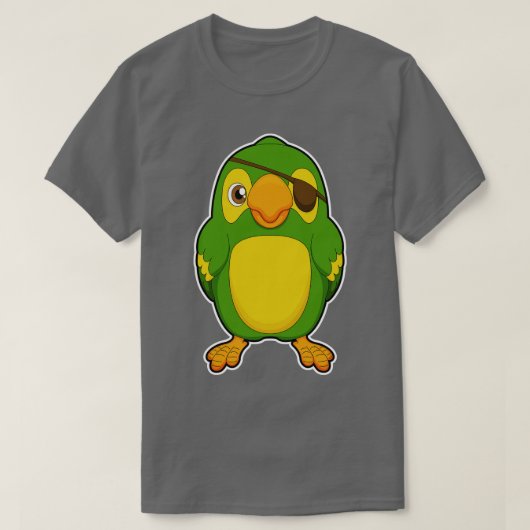 Parrot als Piraat met Eyepatch T-shirt (Design voorkant)