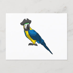 Parrot als Piraat met Pet Briefkaart