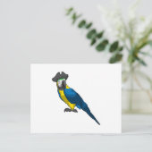 Parrot als Piraat met Pet Briefkaart (Staand voorkant)