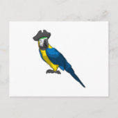 Parrot als Piraat met Pet Briefkaart (Voorkant)
