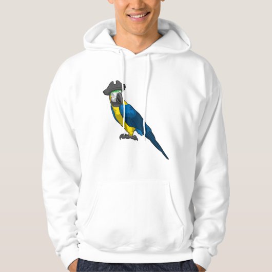 Parrot als Piraat met Pet Hoodie (Voorkant)