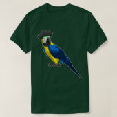 Parrot als Piraat met Pet T-shirt (Design voorkant)