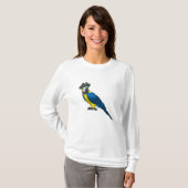 Parrot als Piraat met Pet T-shirt (Voorkant volledig)