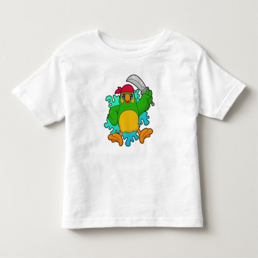 Parrot als piraat met zwaard kinder shirts (Voorkant)