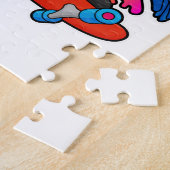 Parrot als Skater met skateboard Legpuzzel (Zijkant)