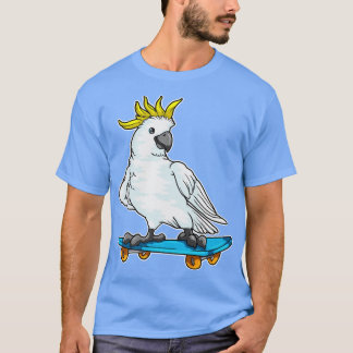 Parrot als Skater op skateboard T-shirt