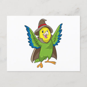 Parrot als Tovenaar met Pet Briefkaart
