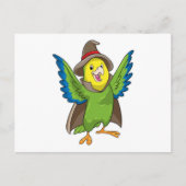 Parrot als Tovenaar met Pet Briefkaart (Voorkant)