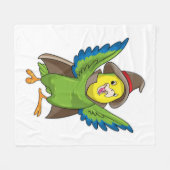 Parrot als Tovenaar met Pet Fleece Deken (Voorkant (Horizontaal))