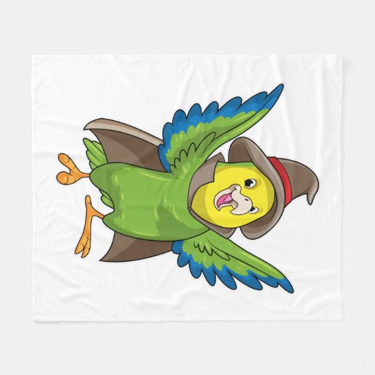 Parrot als Tovenaar met Pet Fleece Deken (Voorkant (Horizontaal))