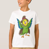 Parrot als Tovenaar met Pet T-shirt (Voorkant)