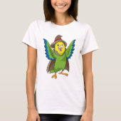 Parrot als Tovenaar met Pet T-shirt (Voorkant)