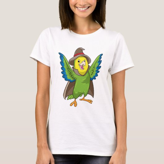 Parrot als Tovenaar met Pet T-shirt (Voorkant)