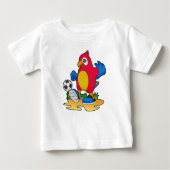 Parrot als voetbalspeler met Voetbal (Voorkant)
