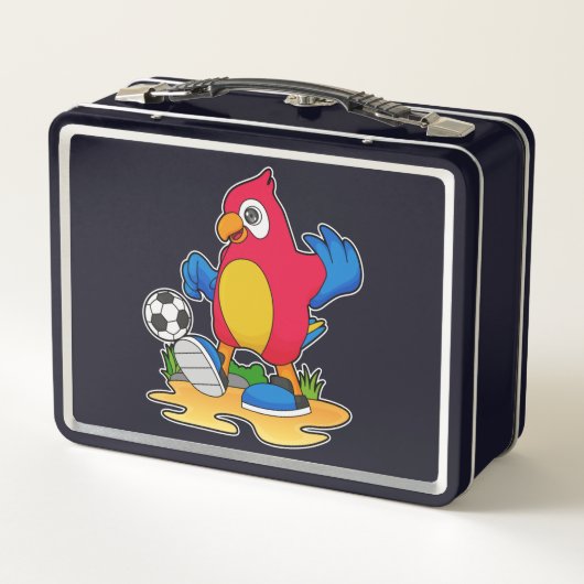 Parrot als voetbalspeler met Voetbal (Achterkant)