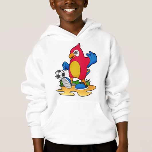Parrot als voetbalspeler met Voetbal (Voorkant)