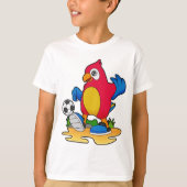 Parrot als voetbalspeler met Voetbal T-shirt (Voorkant)