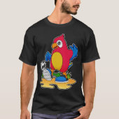 Parrot als voetbalspeler met Voetbal T-shirt (Voorkant)