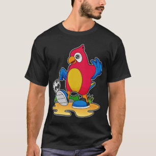 Parrot als voetbalspeler met Voetbal T-shirt