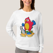 Parrot als voetbalspeler met Voetbal T-shirt (Voorkant)