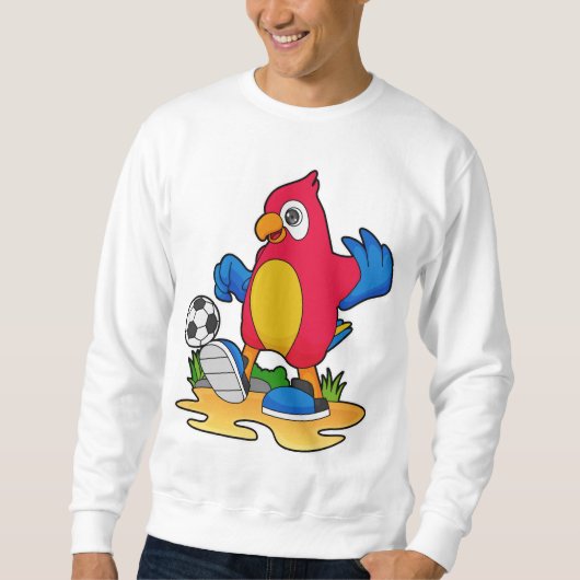 Parrot als voetbalspeler met Voetbal Trui (Voorkant)