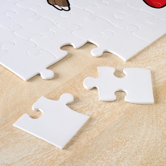 Parrot als wandelaar met rugzak legpuzzel (Zijkant)