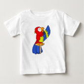 Parrot als zanger met microfoon (Voorkant)