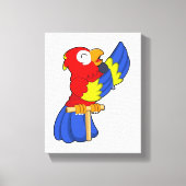 Parrot als zanger met microfoon canvas afdruk (Voorkant)