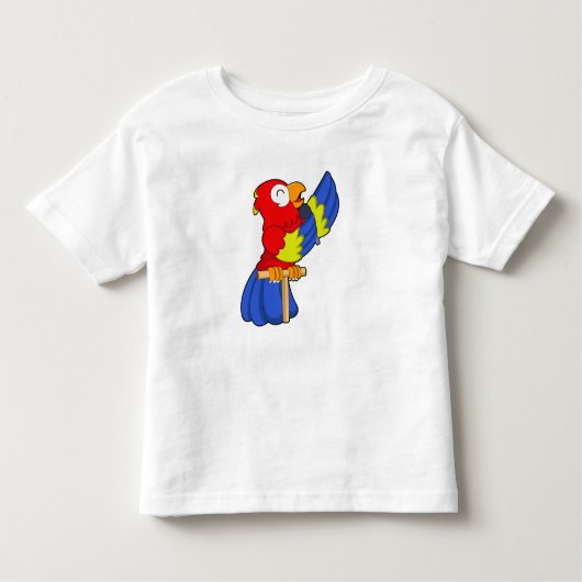Parrot als zanger met microfoon kinder shirts (Voorkant)