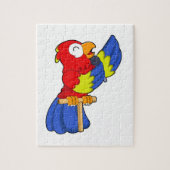 Parrot als zanger met microfoon legpuzzel (Verticaal)